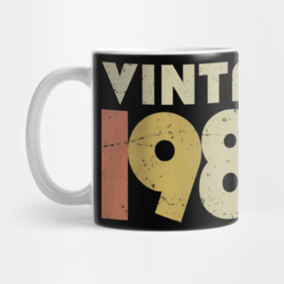 Vintage 1983 Tee - Perfectly Aged Birthday Gift - vintage shirt funny 1983 birthday retro apparel humor gift eighties Mug