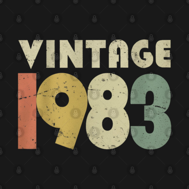 Vintage 1983 Tee - Perfectly Aged Birthday Gift - vintage shirt funny 1983 birthday retro apparel humor gift eighties by OUTFITPAW