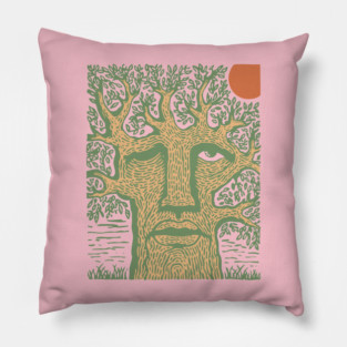 Ancient Treant - World Tree Art Pillow