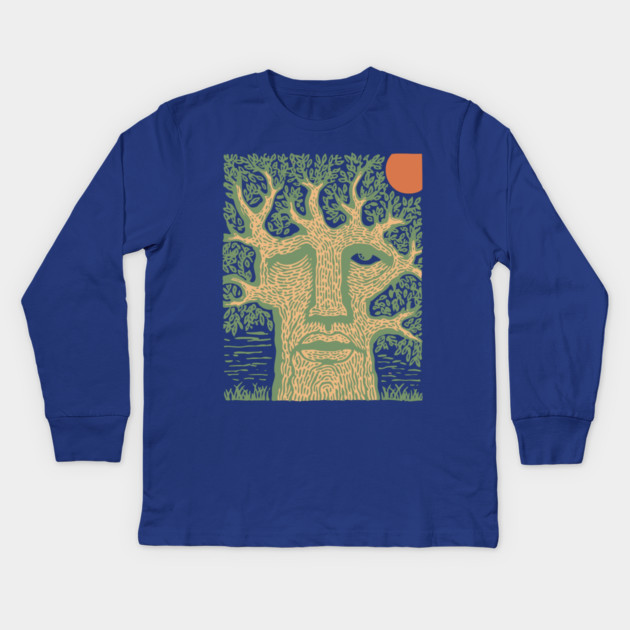 Ancient Treant - World Tree Art Kids Long Sleeve T-Shirt by TuncGK