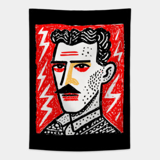 Nikola Tesla Tapestry
