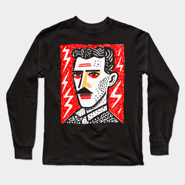Nikola Tesla Long Sleeve T-Shirt by TuncGK