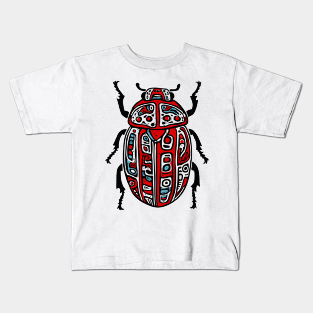 Scarab Beetle - Egyptian Art Kids T-Shirt by TuncGK