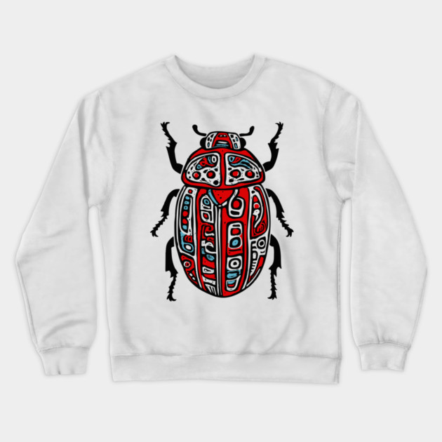 Scarab Beetle - Egyptian Art Crewneck Sweatshirt by TuncGK