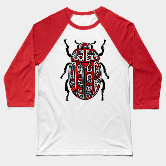 Scarab Beetle - Egyptian Art Baseball T-Shirt by TuncGK