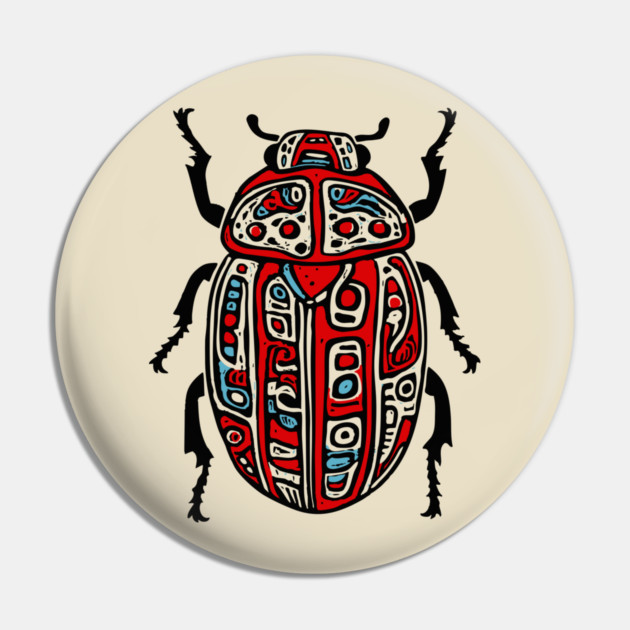 Scarab Beetle - Egyptian Art Pin by TuncGK