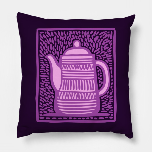 Pop Art Teapot Pillow by TuncGK