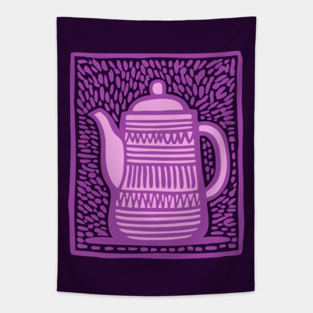 Pop Art Teapot Tapestry by TuncGK