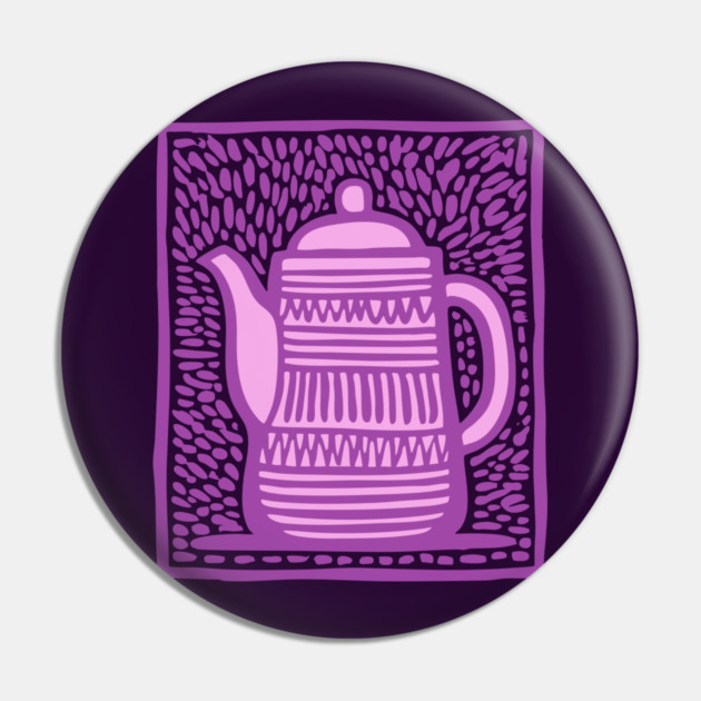 Pop Art Teapot Pin by TuncGK