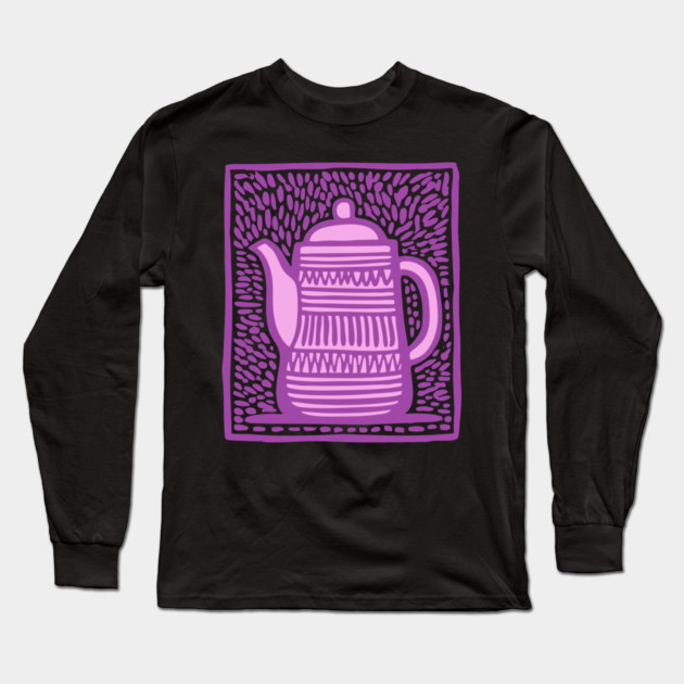 Pop Art Teapot Long Sleeve T-Shirt by TuncGK