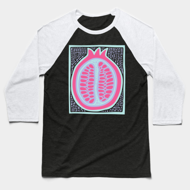 Pomegranate Baseball T-Shirt by TuncGK