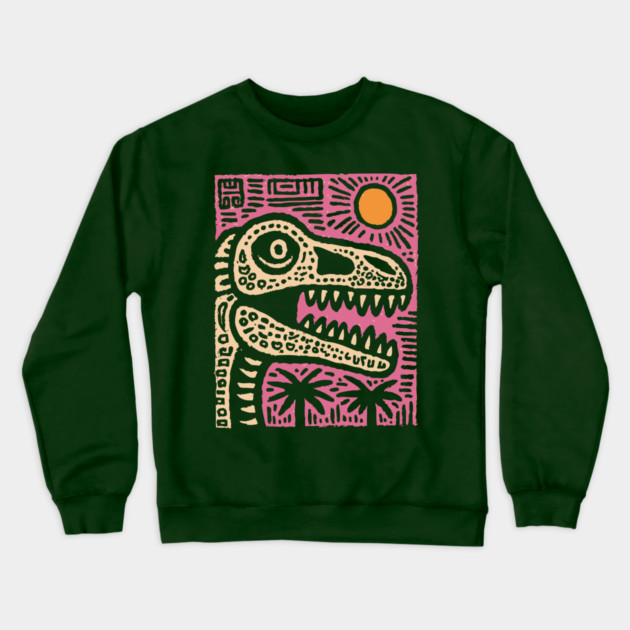 T-Rex - Pop Art Dinosaur Crewneck Sweatshirt by TuncGK