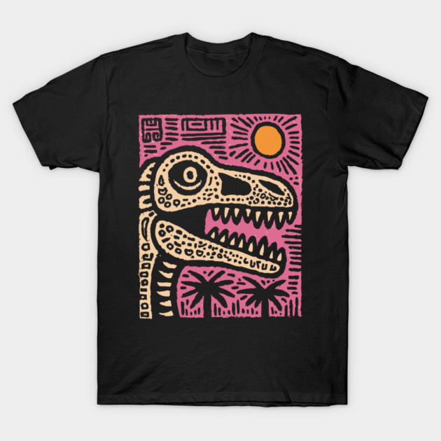 T-Rex - Pop Art Dinosaur T-Shirt by TuncGK