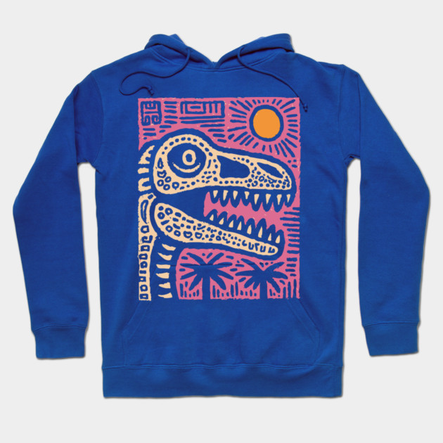 T-Rex - Pop Art Dinosaur Hoodie by TuncGK