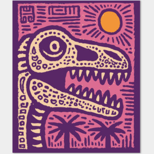 T-Rex - Pop Art Dinosaur Posters and Art