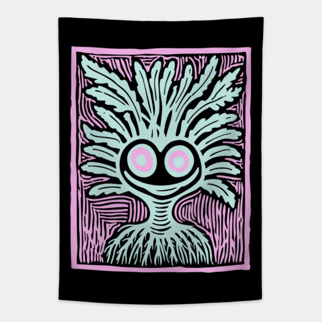 Goblincore Mandrake - Witchy Root Tapestry by TuncGK