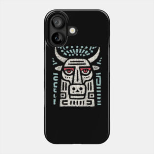 Minotaur of the Labyrinth | Greek Mythology Linocut Phone Case