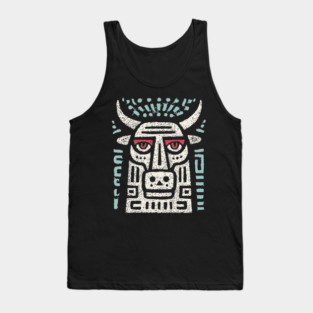 Minotaur of the Labyrinth | Greek Mythology Linocut Tank Top