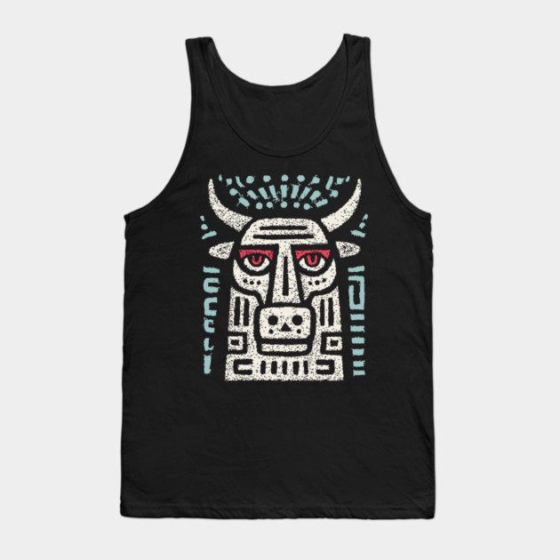 Minotaur of the Labyrinth | Greek Mythology Linocut Tank Top by TuncGK
