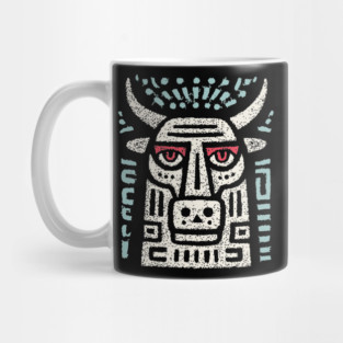 Minotaur of the Labyrinth | Greek Mythology Linocut Mug