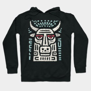 Minotaur of the Labyrinth | Greek Mythology Linocut Hoodie