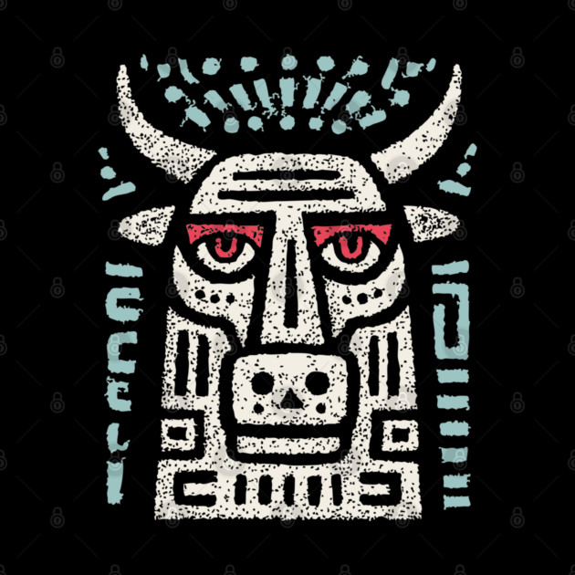 Minotaur of the Labyrinth | Greek Mythology Linocut by TuncGK