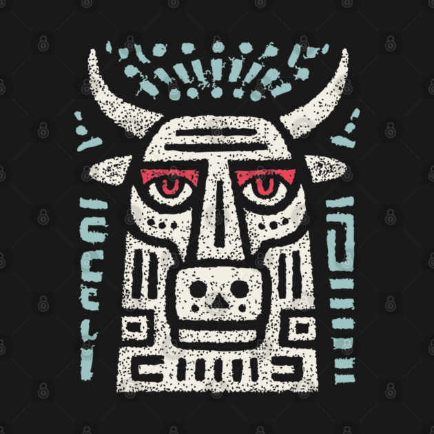 Minotaur of the Labyrinth | Greek Mythology Linocut by TuncGK