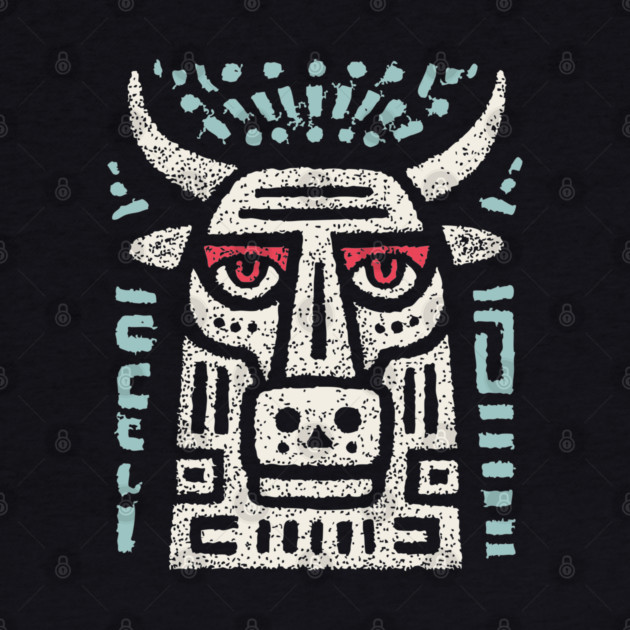 Minotaur of the Labyrinth | Greek Mythology Linocut by TuncGK