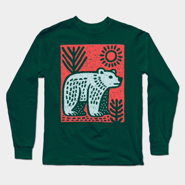 Grizzly Bear Long Sleeve T-Shirt by TuncGK