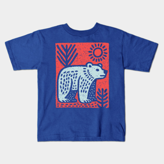 Grizzly Bear Kids T-Shirt by TuncGK