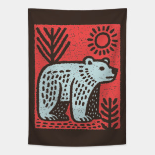 Grizzly Bear Tapestry