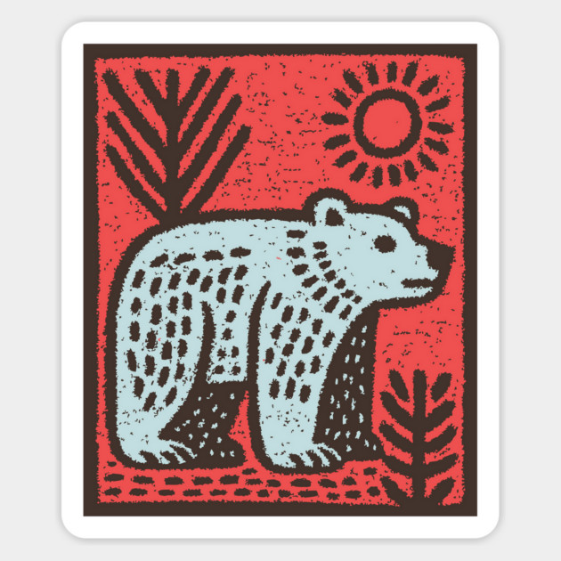 Grizzly Bear Magnet by TuncGK