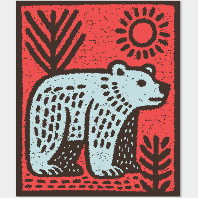 Grizzly Bear Wall Art by TuncGK