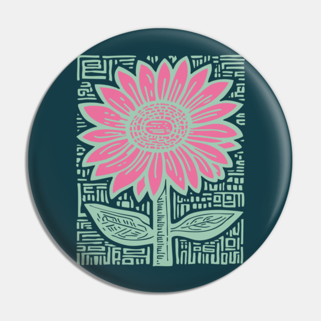 Groovy Sunflower Pin by TuncGK