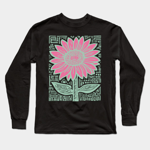 Groovy Sunflower Long Sleeve T-Shirt by TuncGK