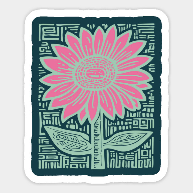 Groovy Sunflower Magnet by TuncGK