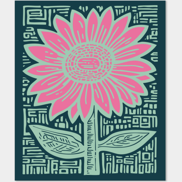 Groovy Sunflower Wall Art by TuncGK
