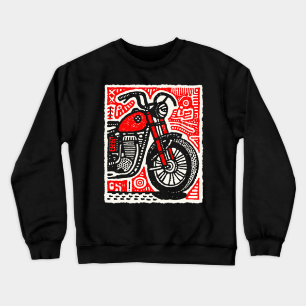 Motorbike - Pop Art Rider Crewneck Sweatshirt by TuncGK