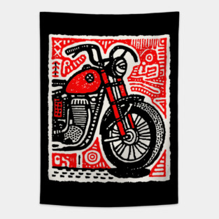 Motorbike - Pop Art Rider Tapestry
