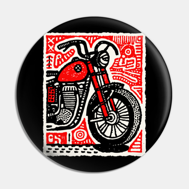 Motorbike - Pop Art Rider Pin by TuncGK
