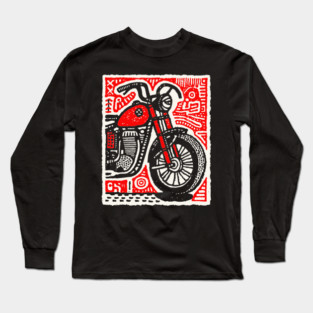 Motorbike - Pop Art Rider Long Sleeve T-Shirt