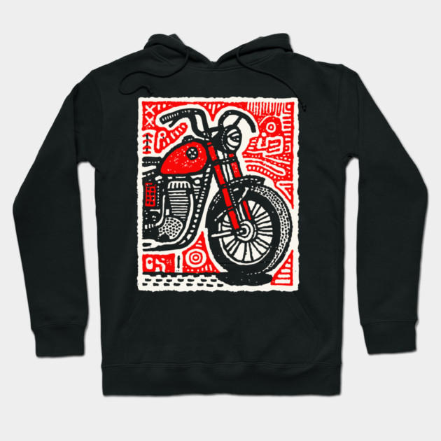 Motorbike - Pop Art Rider Hoodie by TuncGK