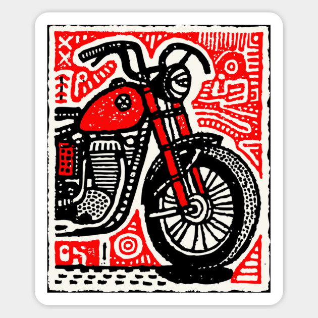 Motorbike - Pop Art Rider Magnet by TuncGK