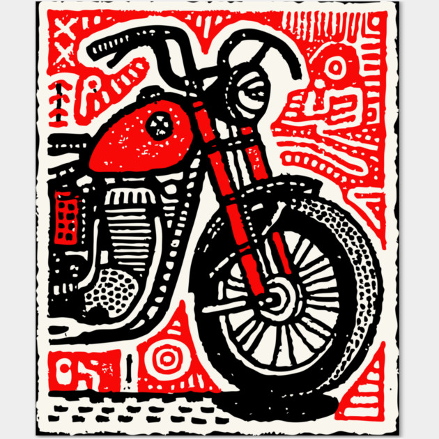 Motorbike - Pop Art Rider Wall Art by TuncGK
