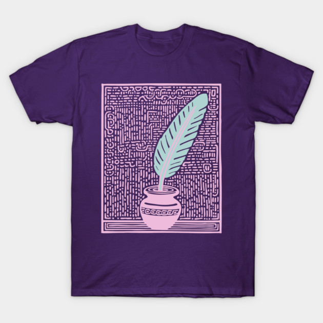 Quill - Pop Art Writer Gift T-Shirt by TuncGK