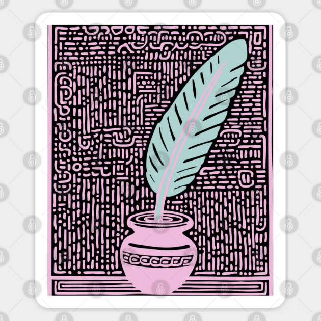 Quill - Pop Art Writer Gift Sticker by TuncGK
