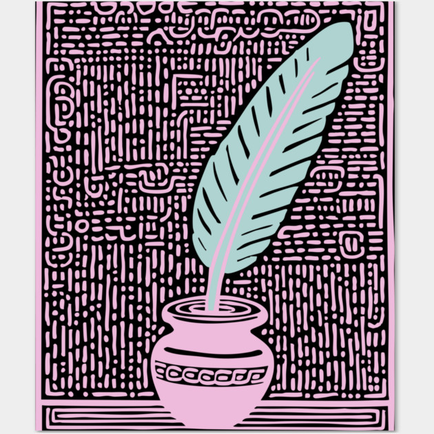 Quill - Pop Art Writer Gift Wall Art by TuncGK