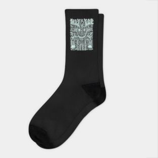 Leshy Slavic Forest Spirit | Mythology Woodcut Art Socks