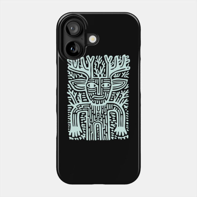Leshy Slavic Forest Spirit | Mythology Woodcut Art Phone Case by TuncGK