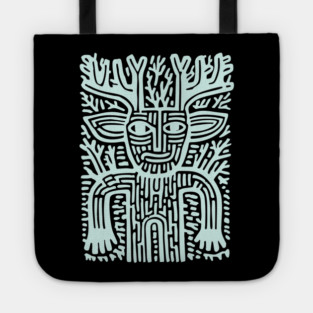 Leshy Slavic Forest Spirit | Mythology Woodcut Art Tote